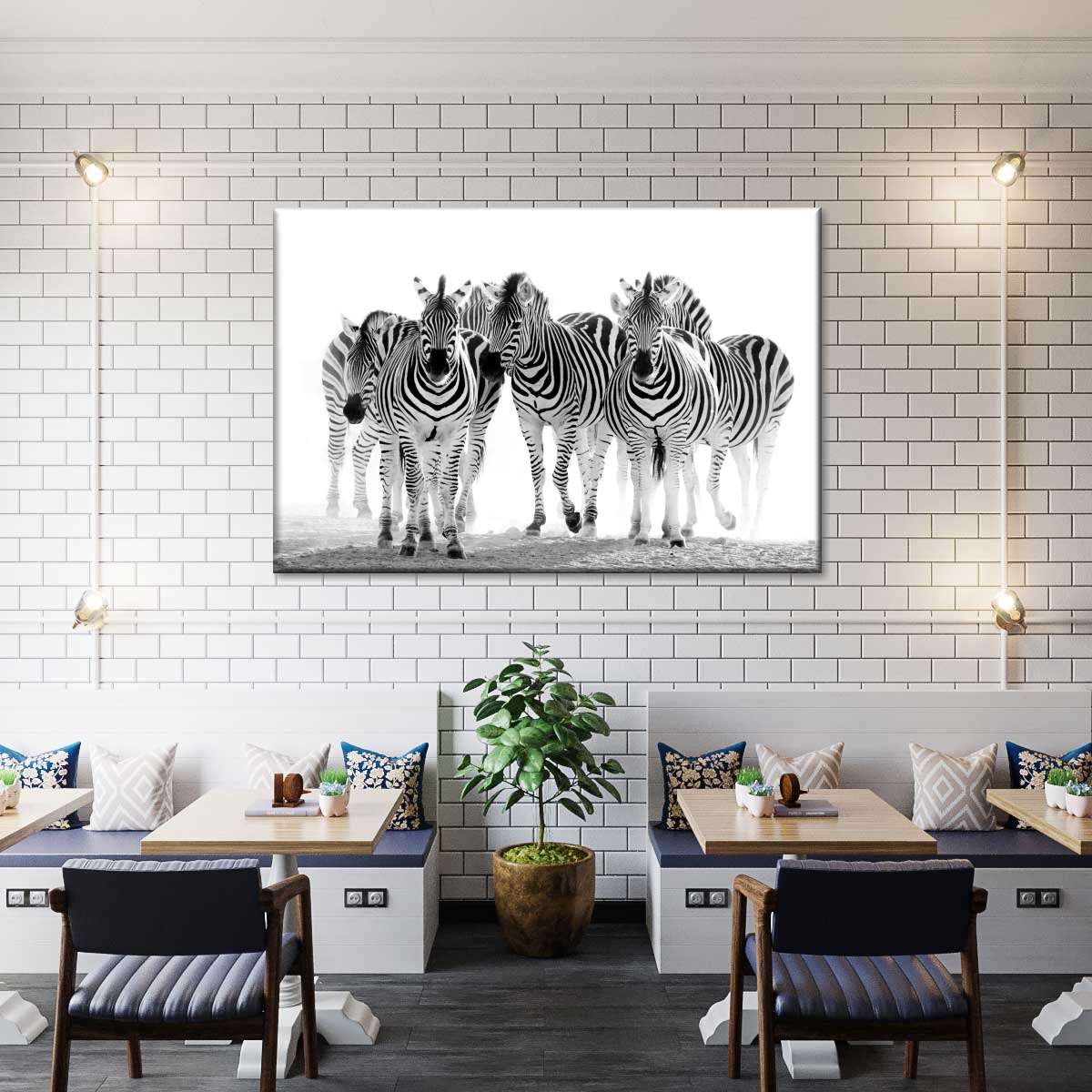 Zebras On The Move Wall Art