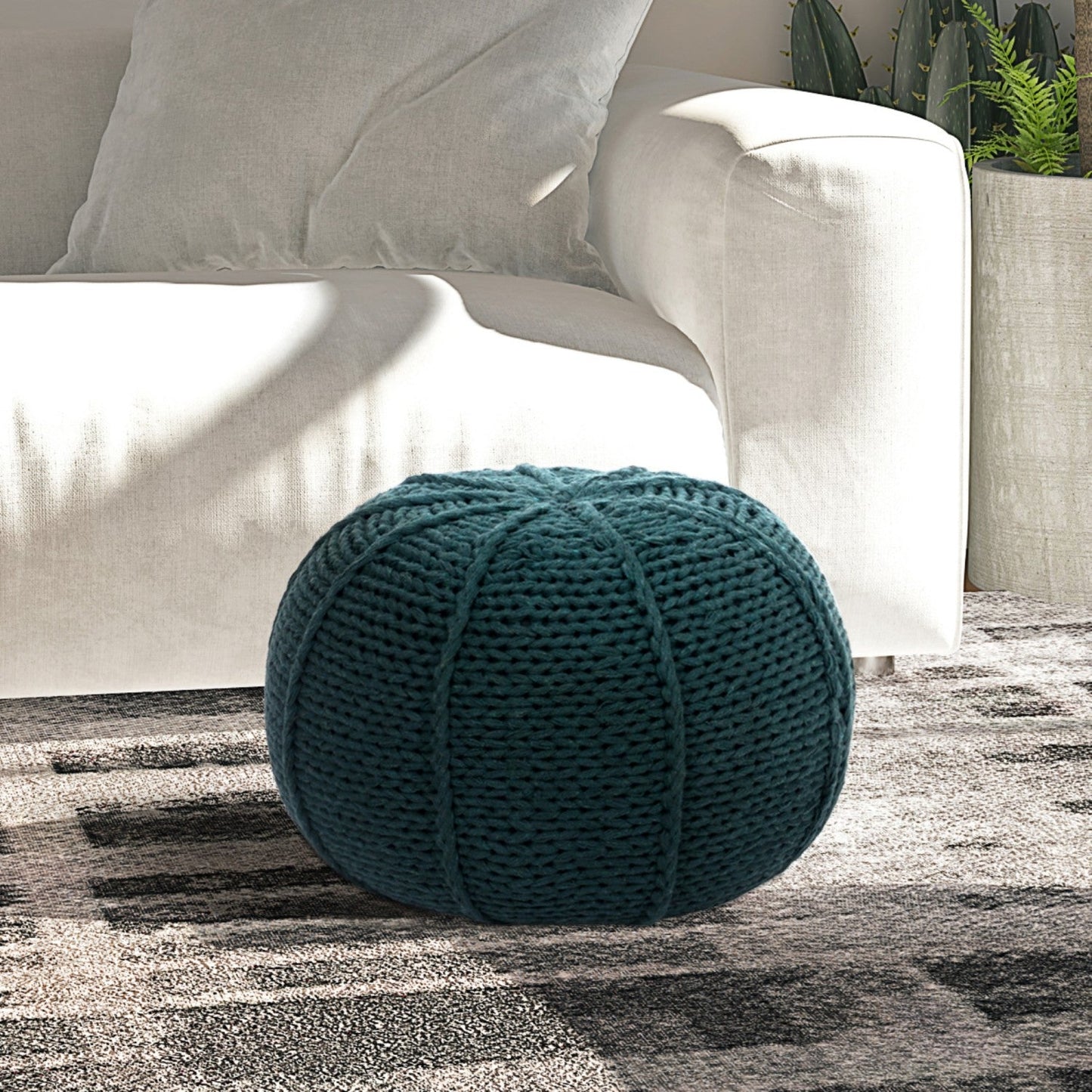 Jonathon Hand Knitted Pouf