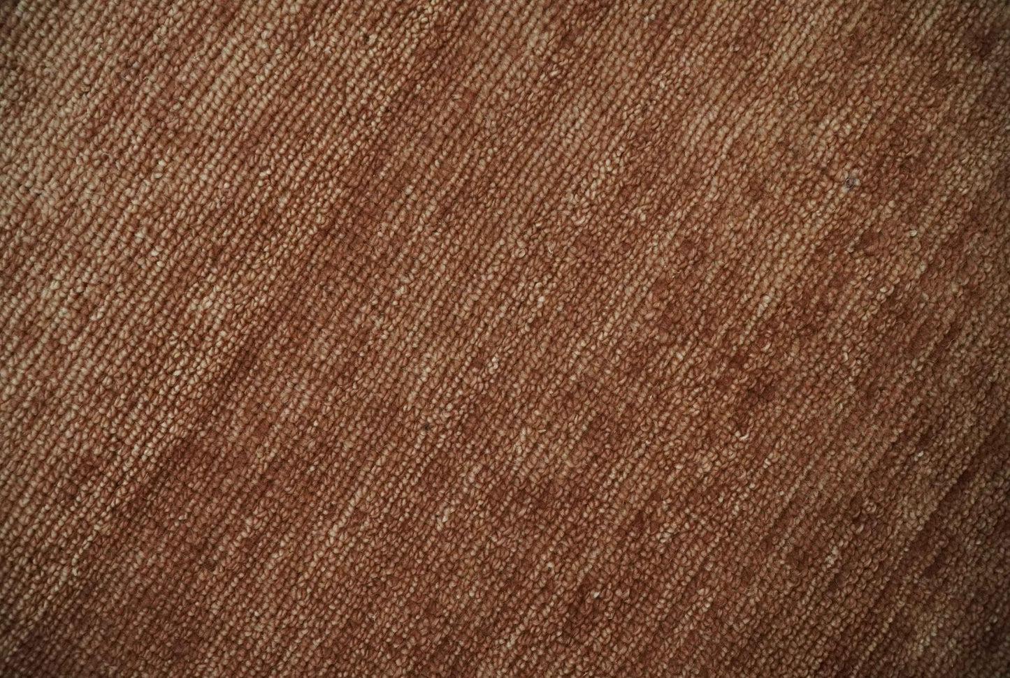 Contemporary Solid Brick Red Hand knotted Custom Made wool Area Rug