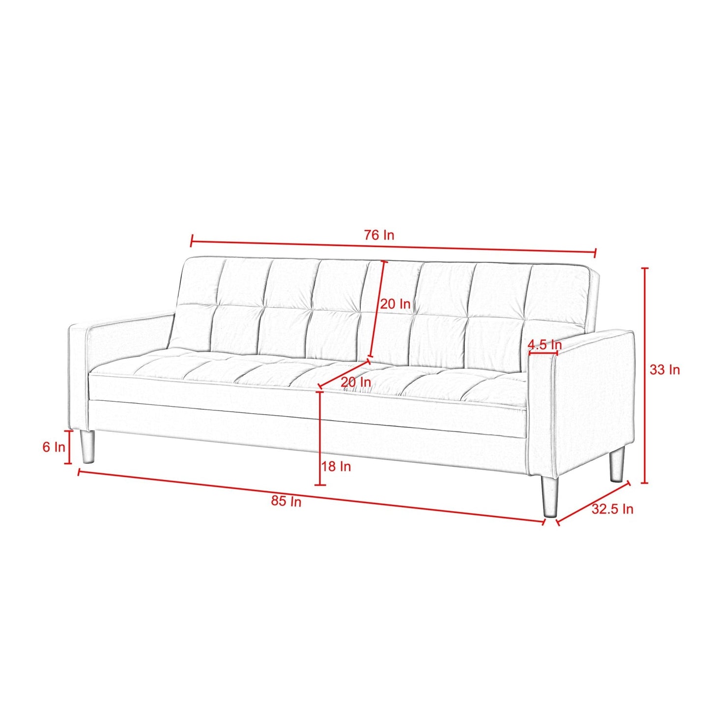 James Convertible Sofa Bed