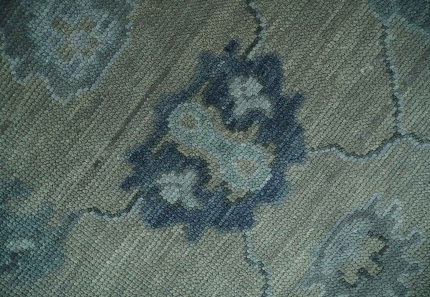 Custom Made Antique look Gray, Charcoal and silver Oriental Oushak wool Area Rug