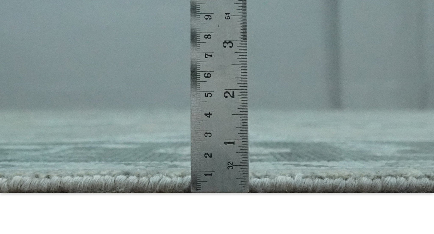 Custom Made Antique look Gray, Charcoal and silver Oriental Oushak wool Area Rug