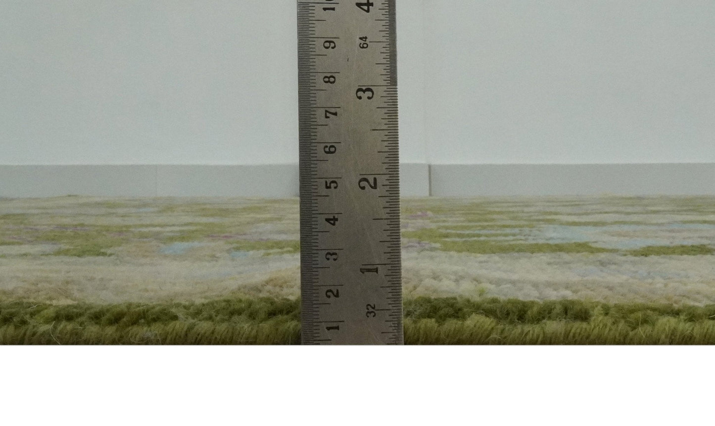 Custom Made Green, Beige and Purple Hand Knotted Traditional Oushak wool area rug