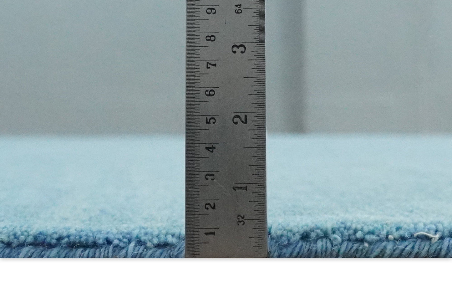 Custom Made Hand Tufted Solid Plane Light Blue Woolen wool Area Rug