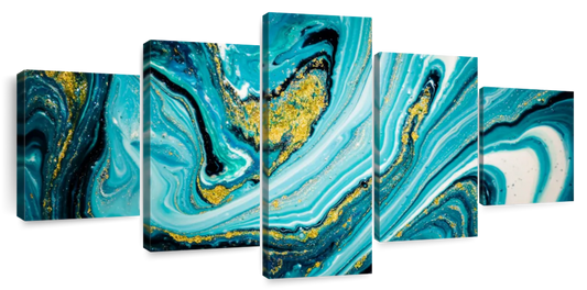 Dynamic Abstract Marble Wall Art