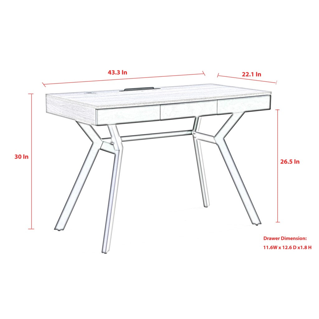 Noemi Writing Desk with 3 Drawers