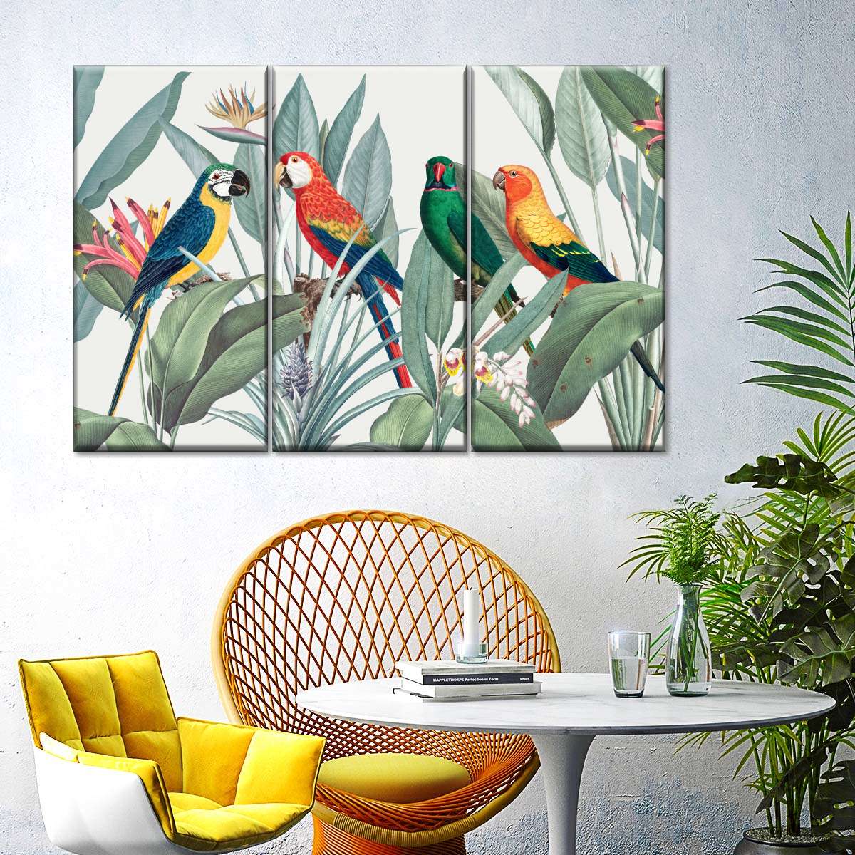 Tropical Safari Parrots Wall Art