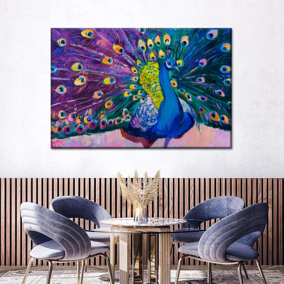 Dazzling Peacock Wall Art