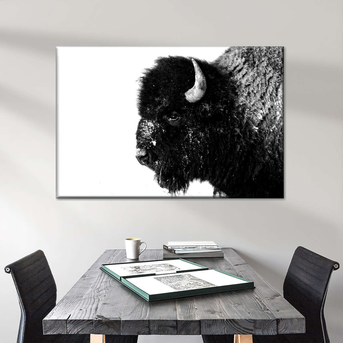 Black Bison Wall Art