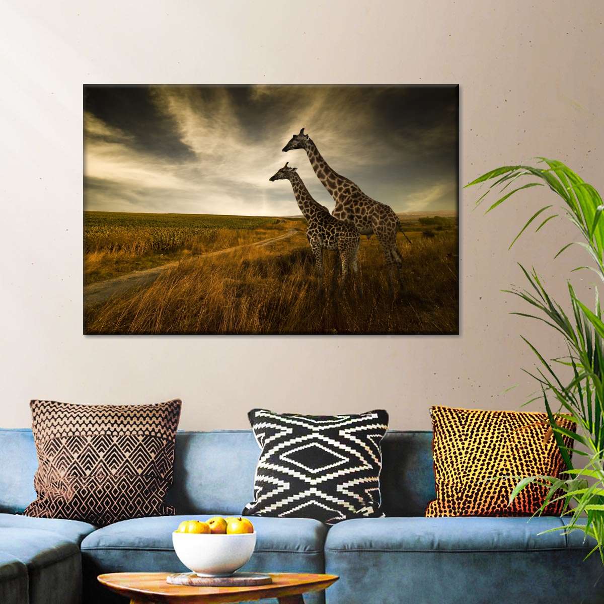 Giraffe Family Wall Art