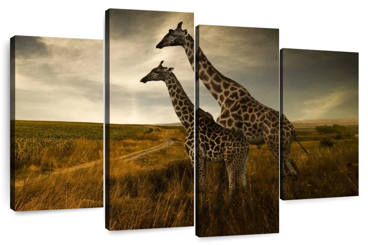 Giraffe Family Wall Art