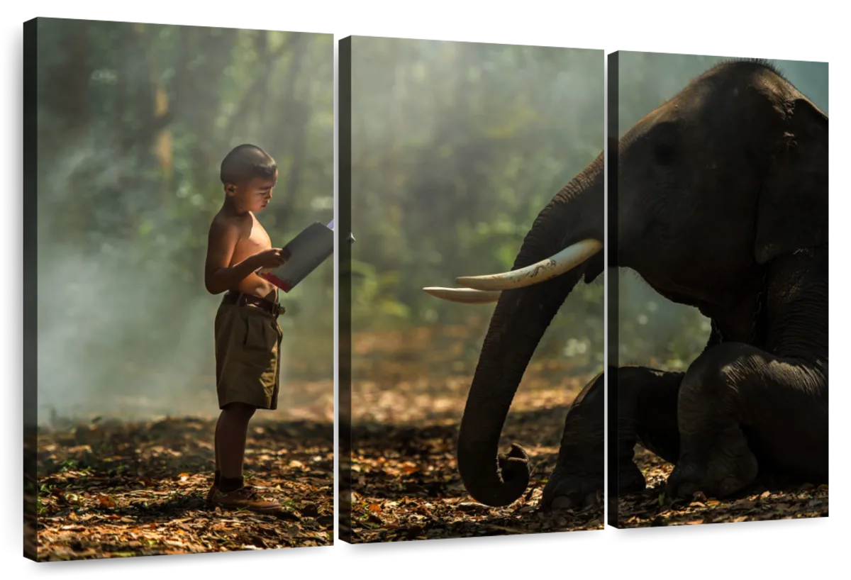 Elephant Bedtime Story Wall Art