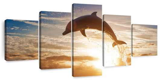 Jumping Dolphin Wall Art