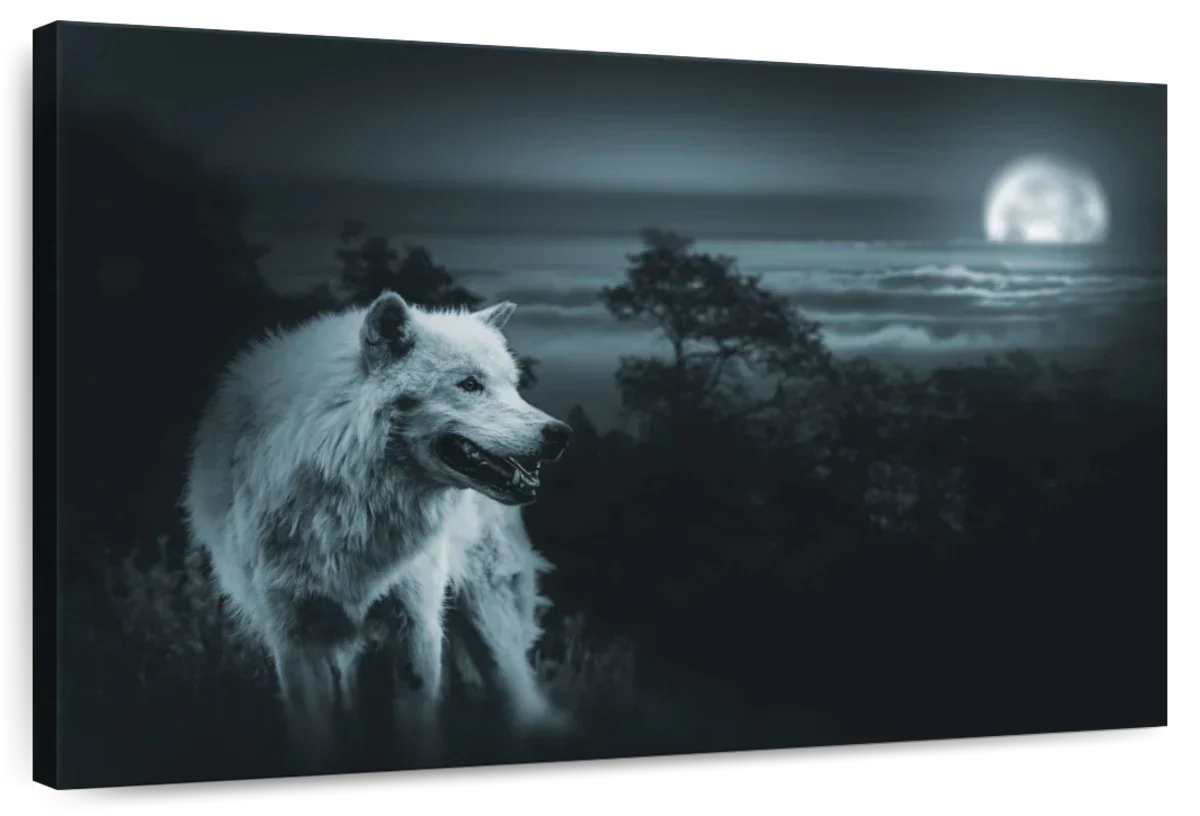 Moon Wolf Wall Art