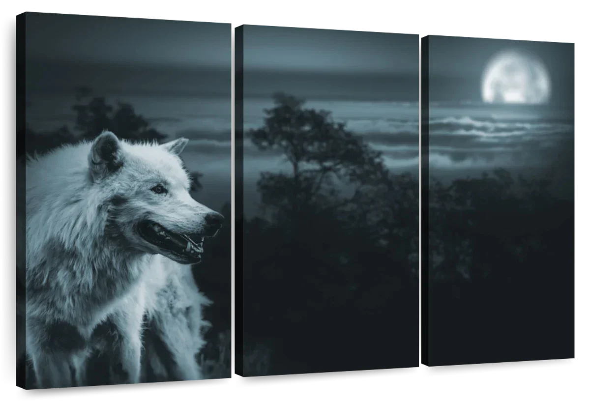 Moon Wolf Wall Art