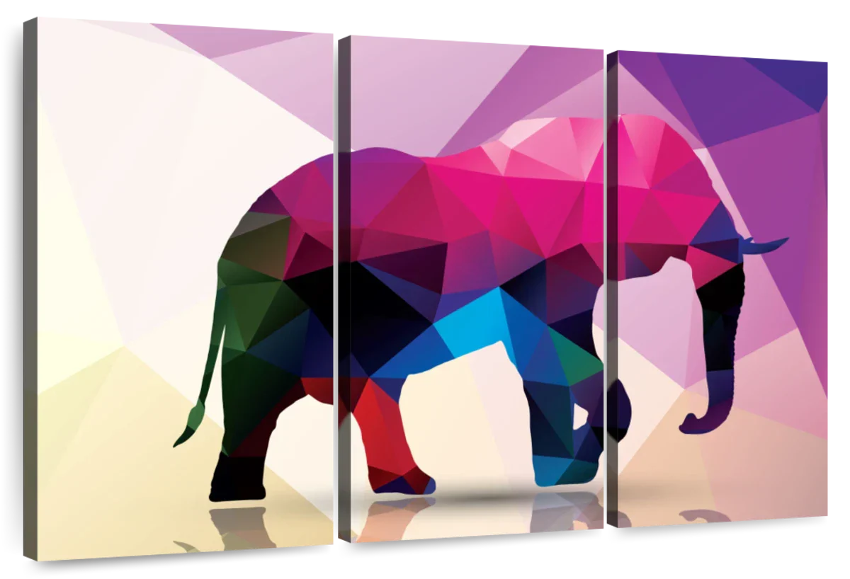 Geometric Elephant Wall Art