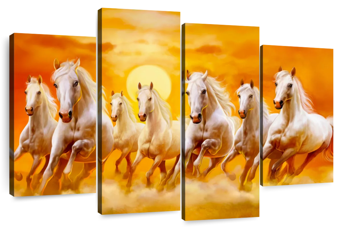 Seven Running Horses Wall Art