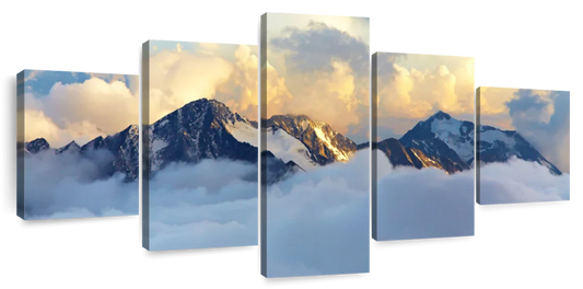 Alpine Snowy Mountains Wall Art