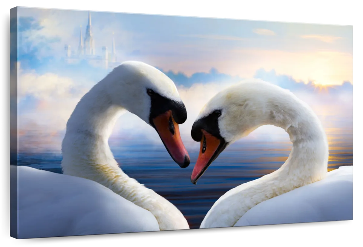 Swan Romance Wall Art