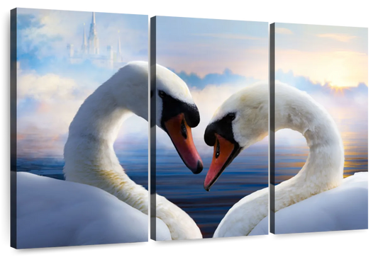 Swan Romance Wall Art