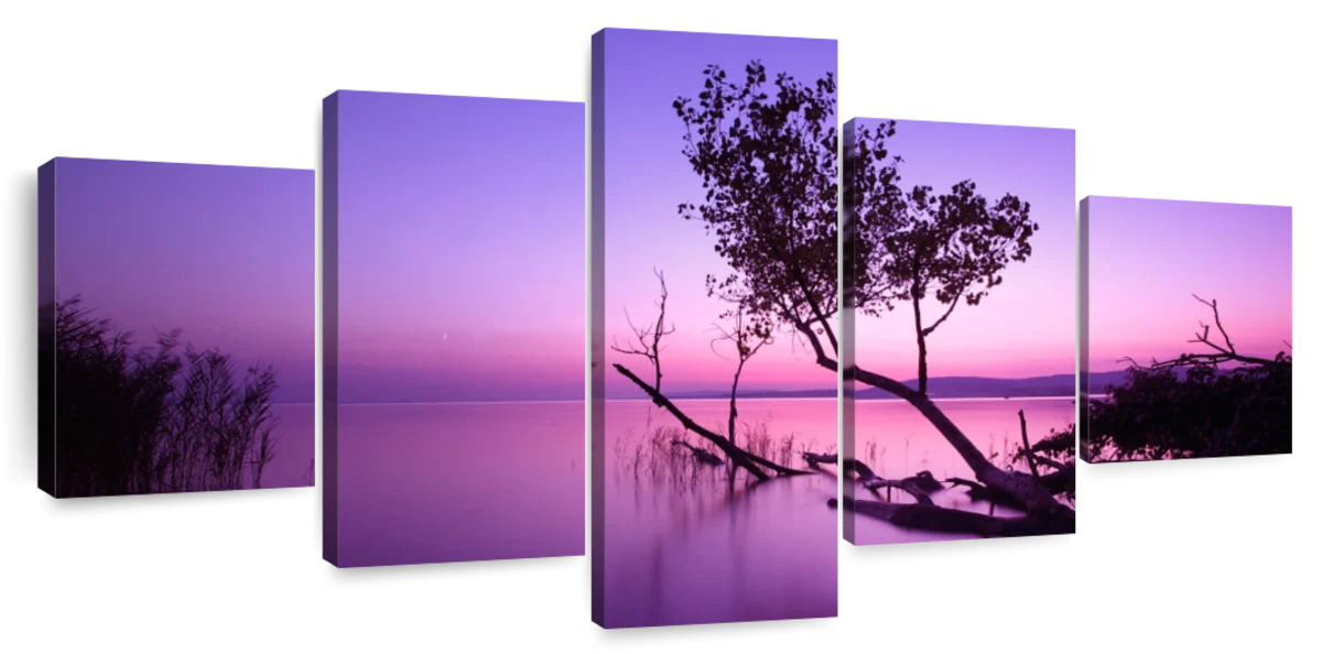 Violet Toned Lake Wall Art