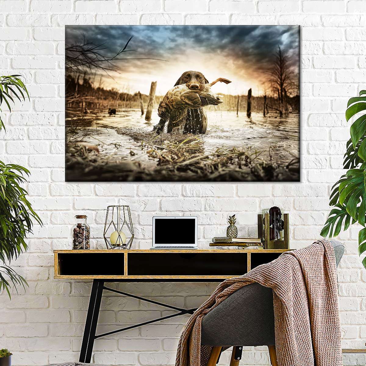 Dog Fetching Game Wall Art