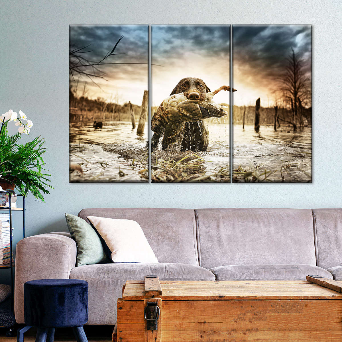 Dog Fetching Game Wall Art