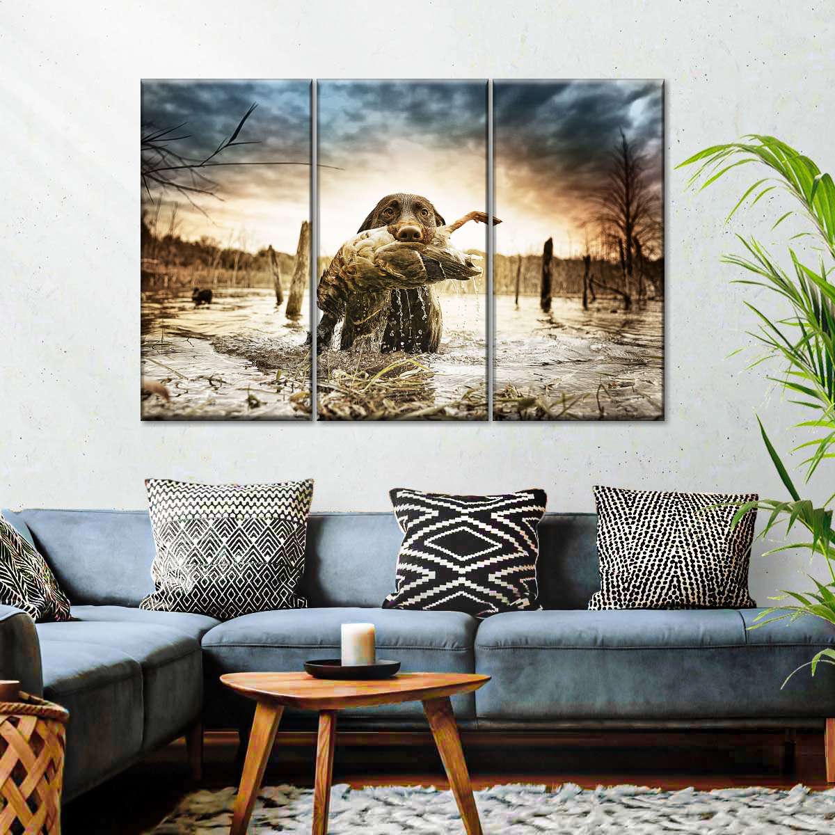 Dog Fetching Game Wall Art