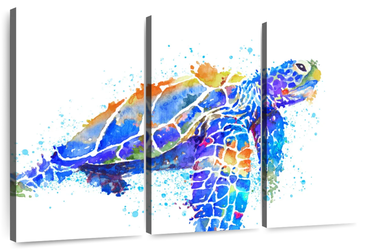 Sea Turtle Watercolor Wall Art