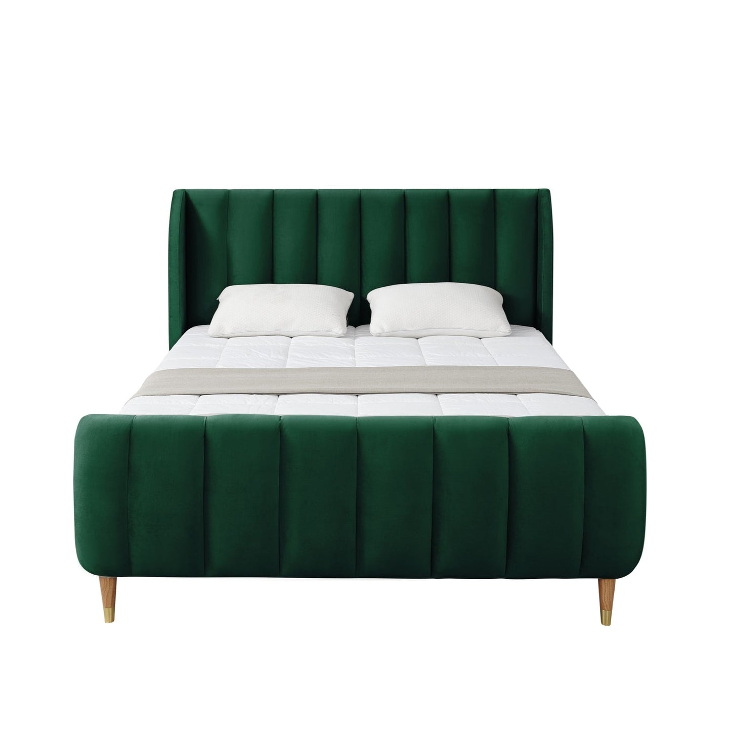 Misael Velvet Platform Bed