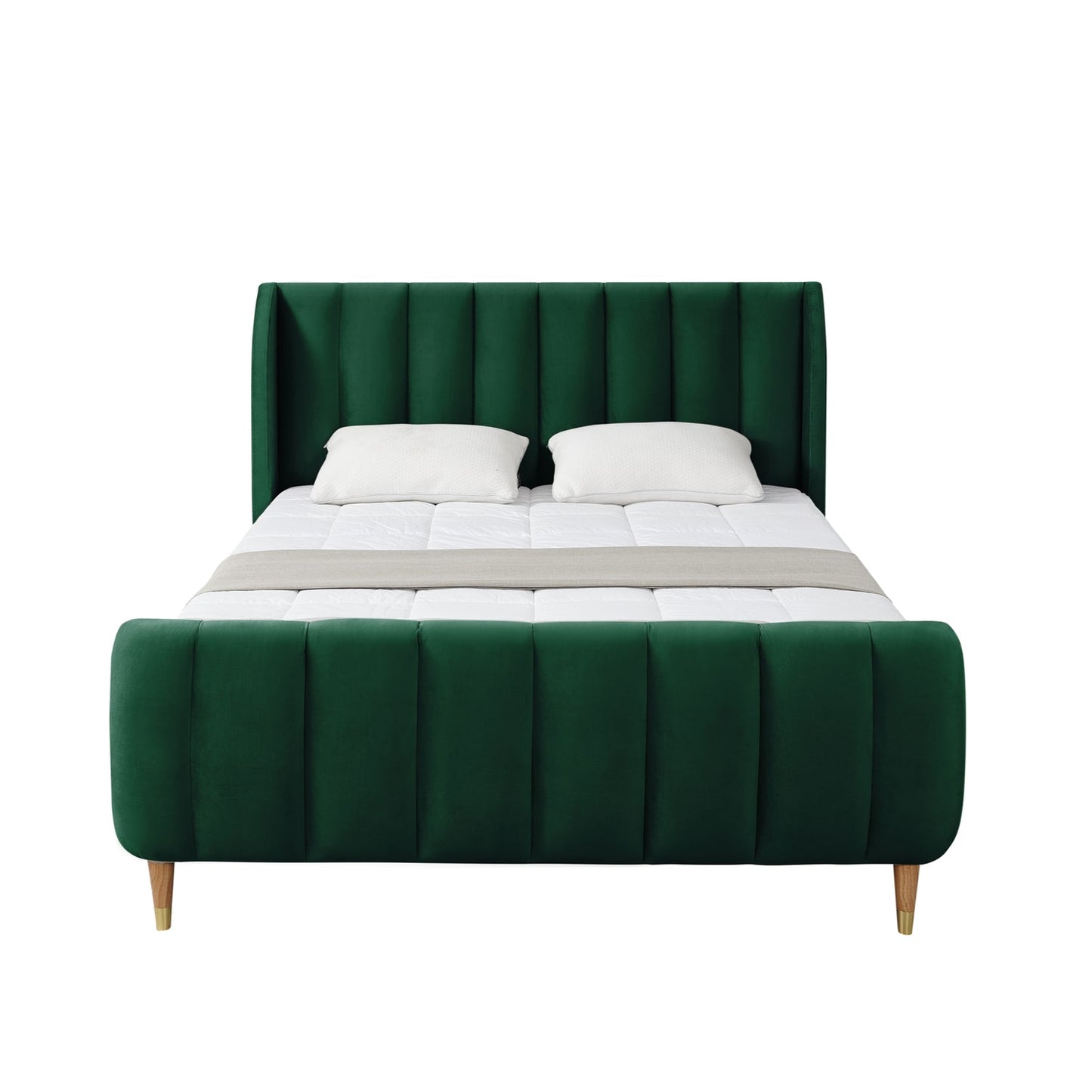 Misael Velvet Platform Bed