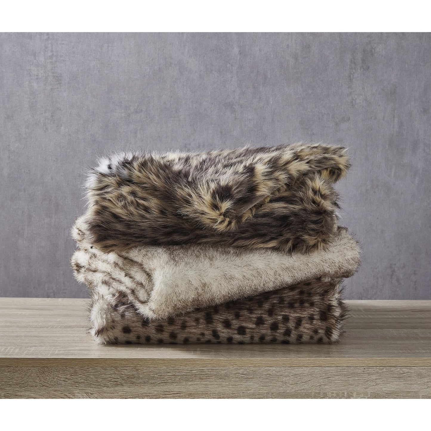 Animal Print Knit Throw