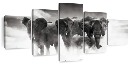 Etosha Park Elephants Wall Art