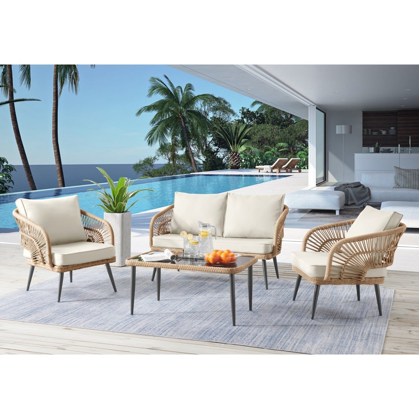 Brennen Patio Conversation Set