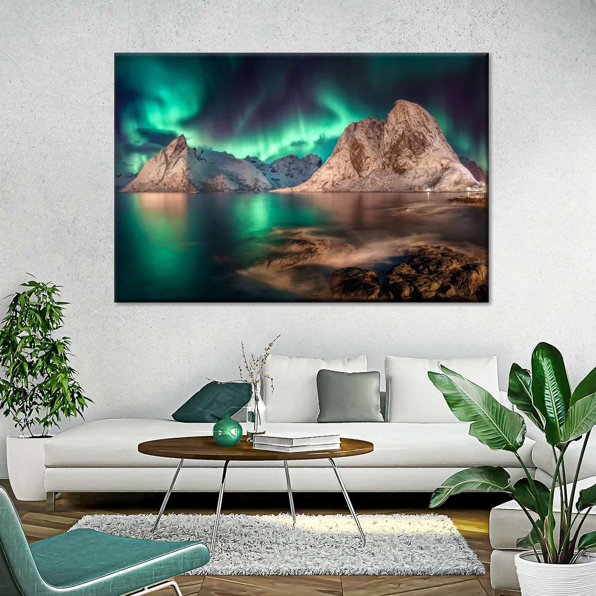 Swirling Moskenes Aurora Wall Art