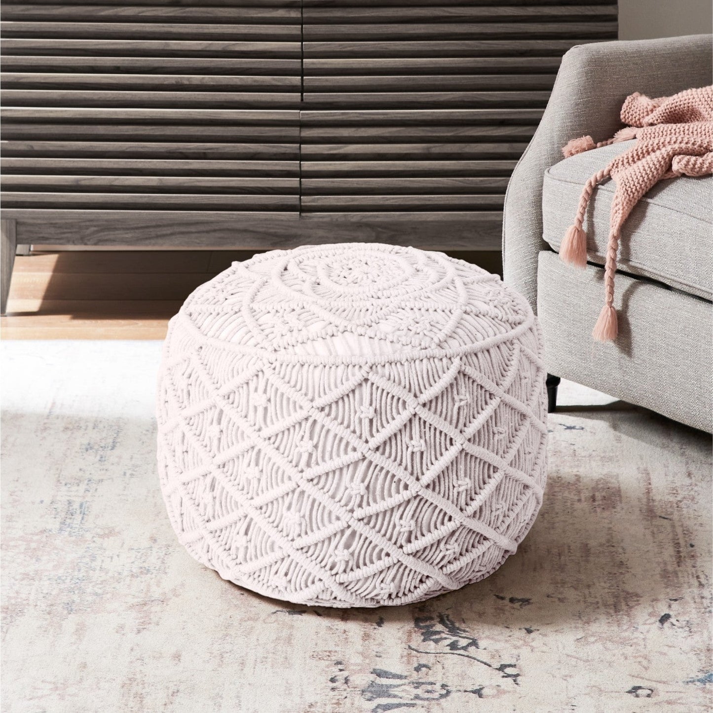 Carlie Hand Knitted Pouf