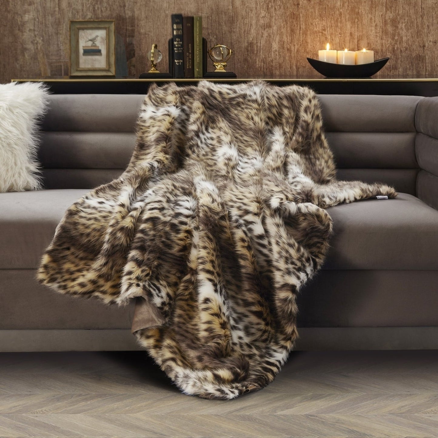 Animal Print Knit Throw