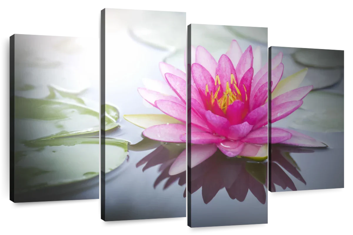 Beaming Pink Lotus Wall Art