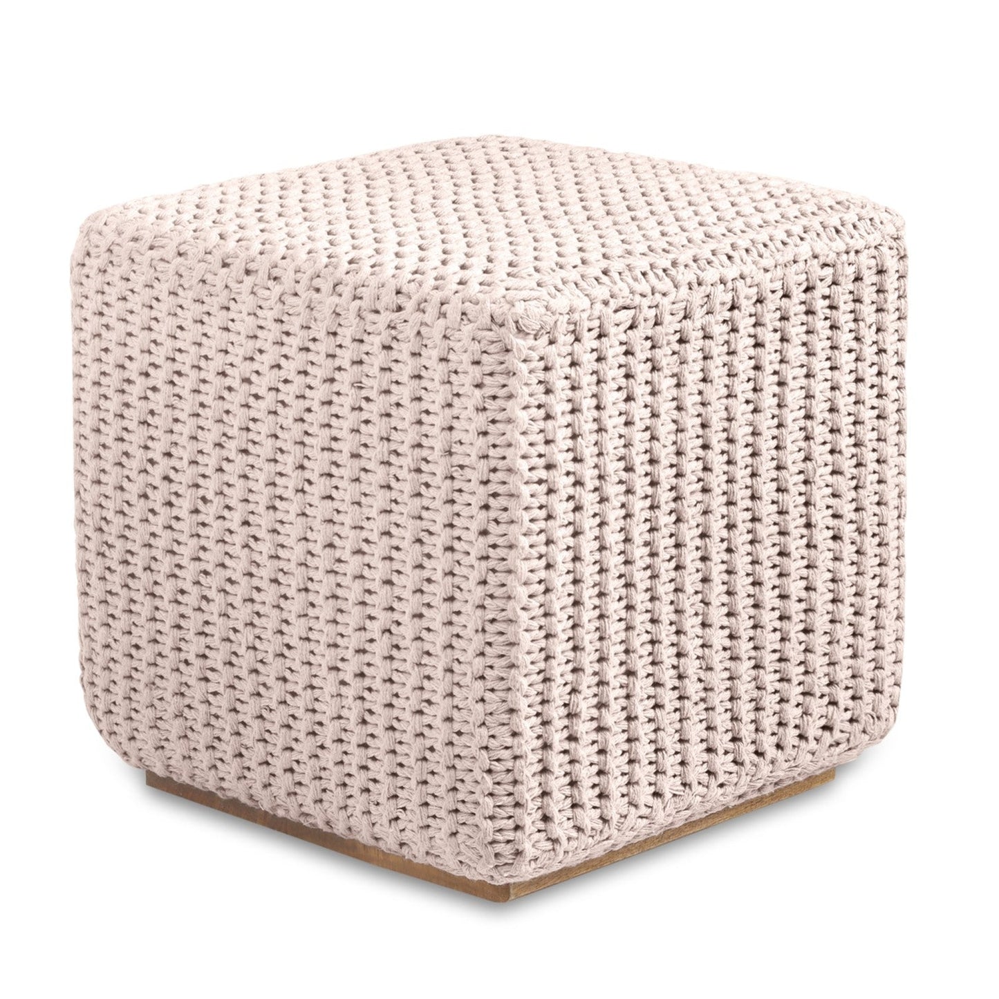 Amayah Pouf with Wooden Tray