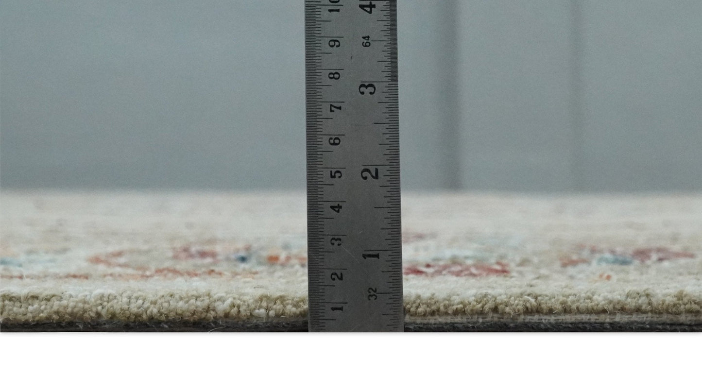 French Inspired Aubusson design Custom Made Beige, Brown and Blue Hand Tufted wool Area Rug