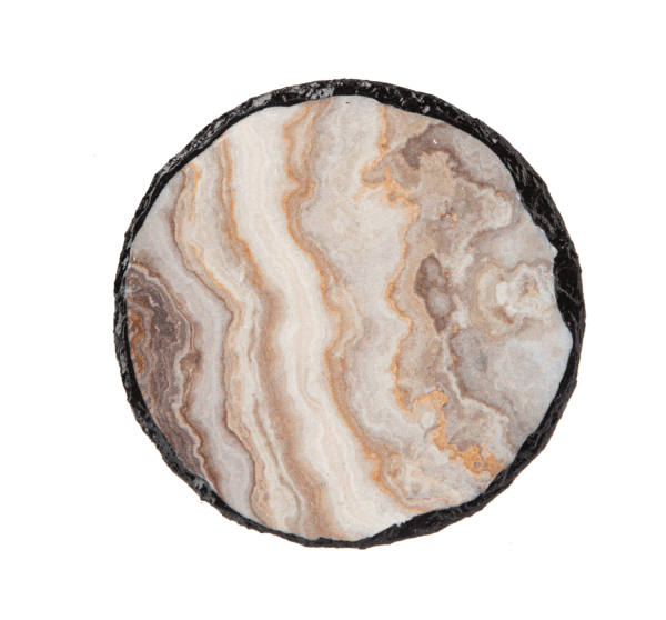 Grey Faux Agate Coaster (4 pc. set)