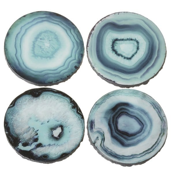 Blue Faux Agate Coasters (4 pc. set)