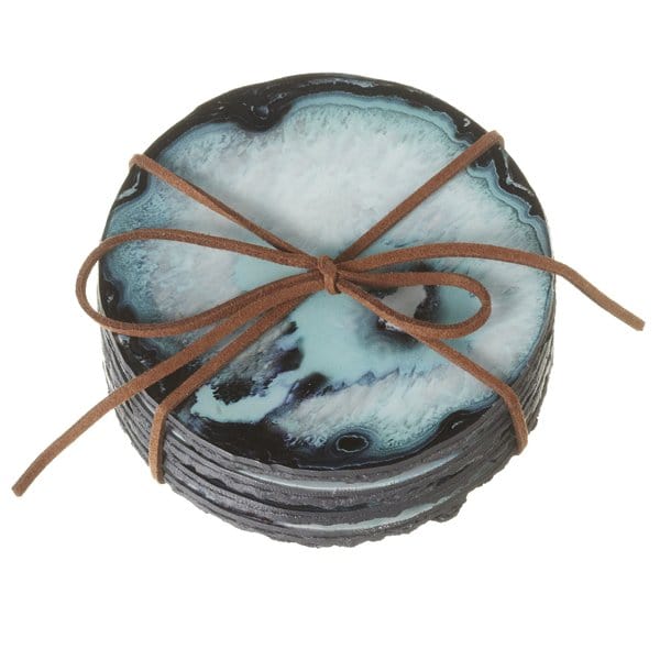 Blue Faux Agate Coasters (4 pc. set)