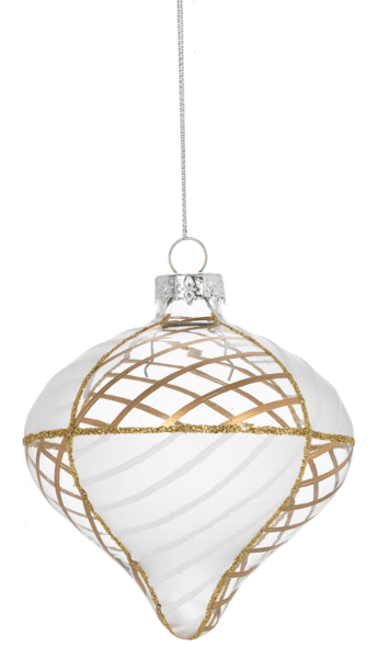 Gold & Frost Holiday Shape Ornaments