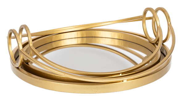 Gold Mirrored Tray (2 pc. set)