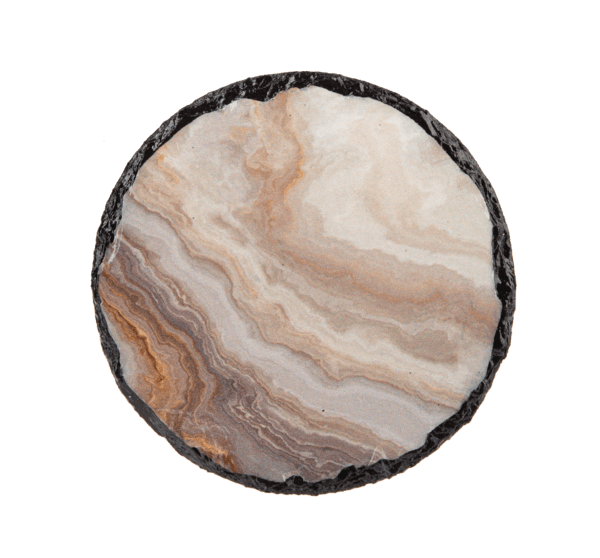 Grey Faux Agate Coaster (4 pc. set)