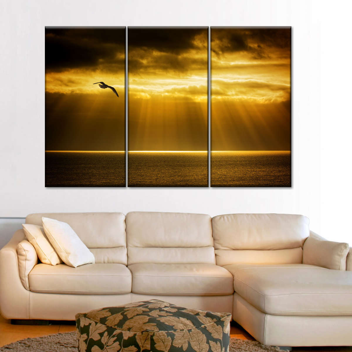 Golden Ocean Sky Wall Art