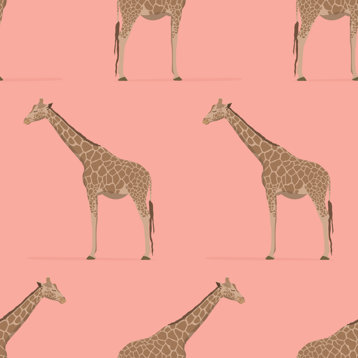 Giraffe Pink Wallpaper