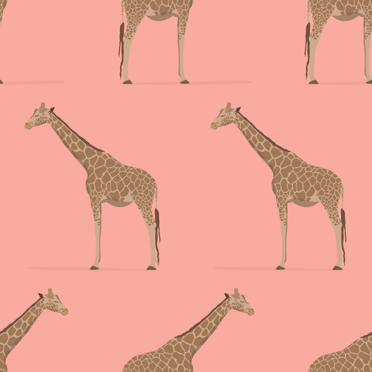 Giraffe Pink Wallpaper