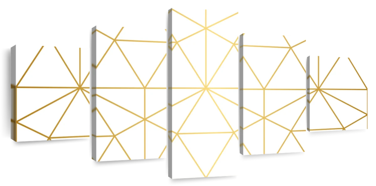 Golden Lattice Wall Art